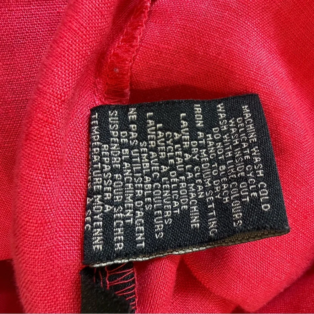 Lady Hathaway 100% Linen Button Down Shirt Summer Capsule Wardrobe size Large - Picture 7 of 9